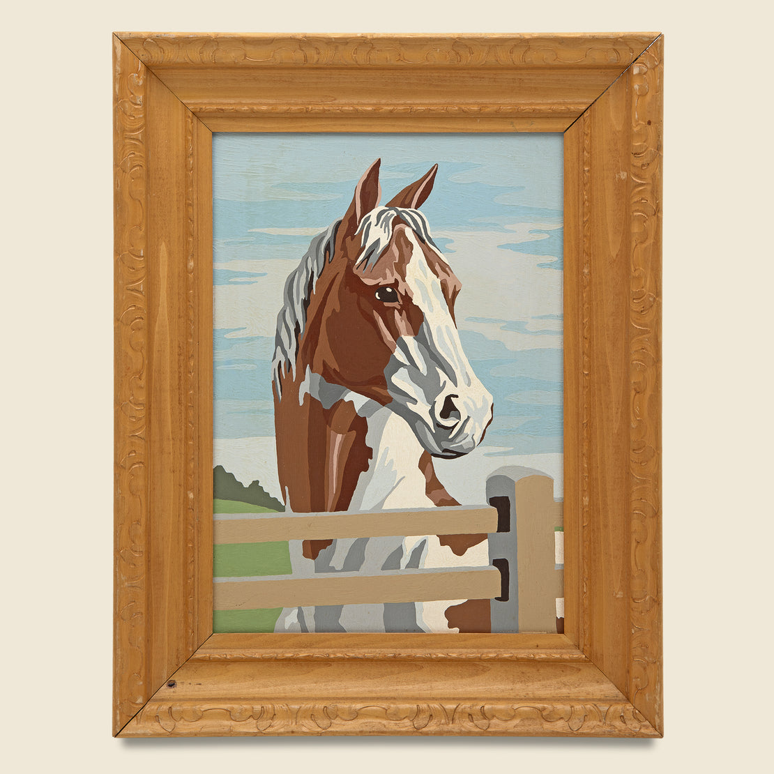 Vintage Paint-By-Number Horse Portrait #1