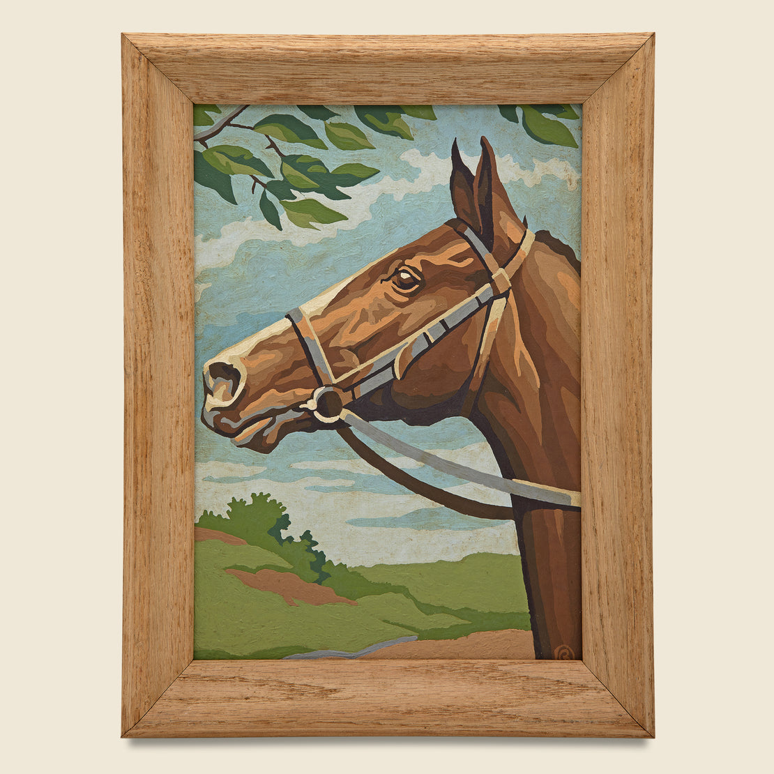 Vintage Paint-By-Number Horse Portrait #2
