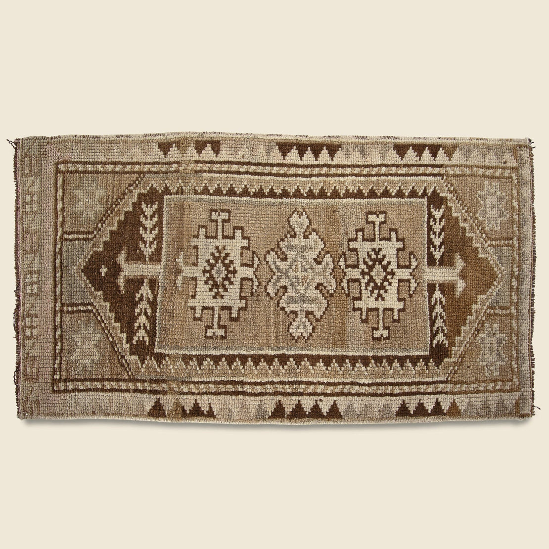 Vintage Small Hand Woven Turkish Rug #11