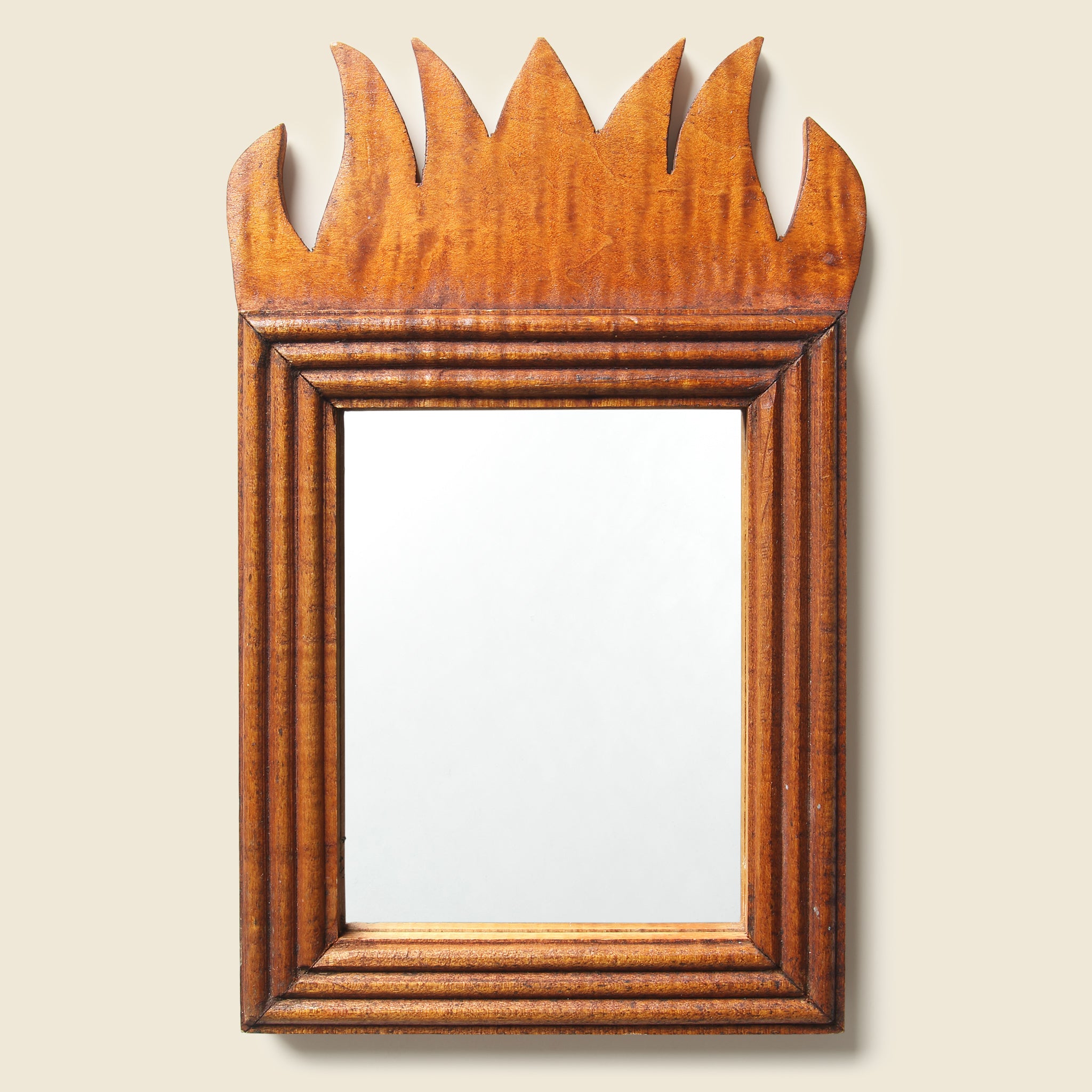 Small Tiger Maple Folk Art Mirror - Vintage - STAG Provisions - One & Done - Art