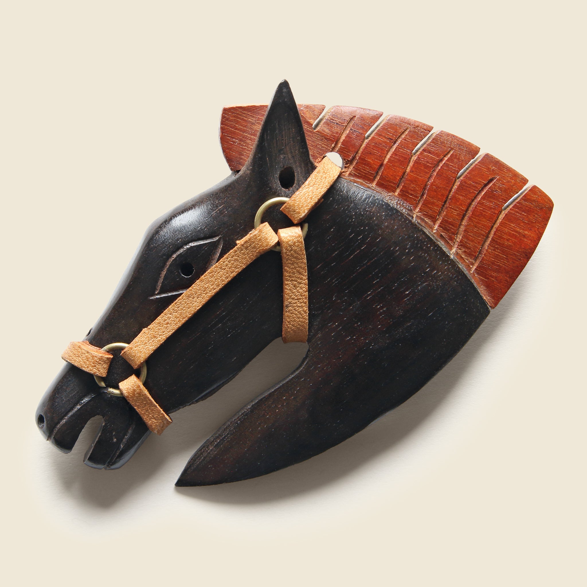 Mid-century Wooden Horse Pin - Vintage - STAG Provisions - One & Done - Accessories & Jewelry
