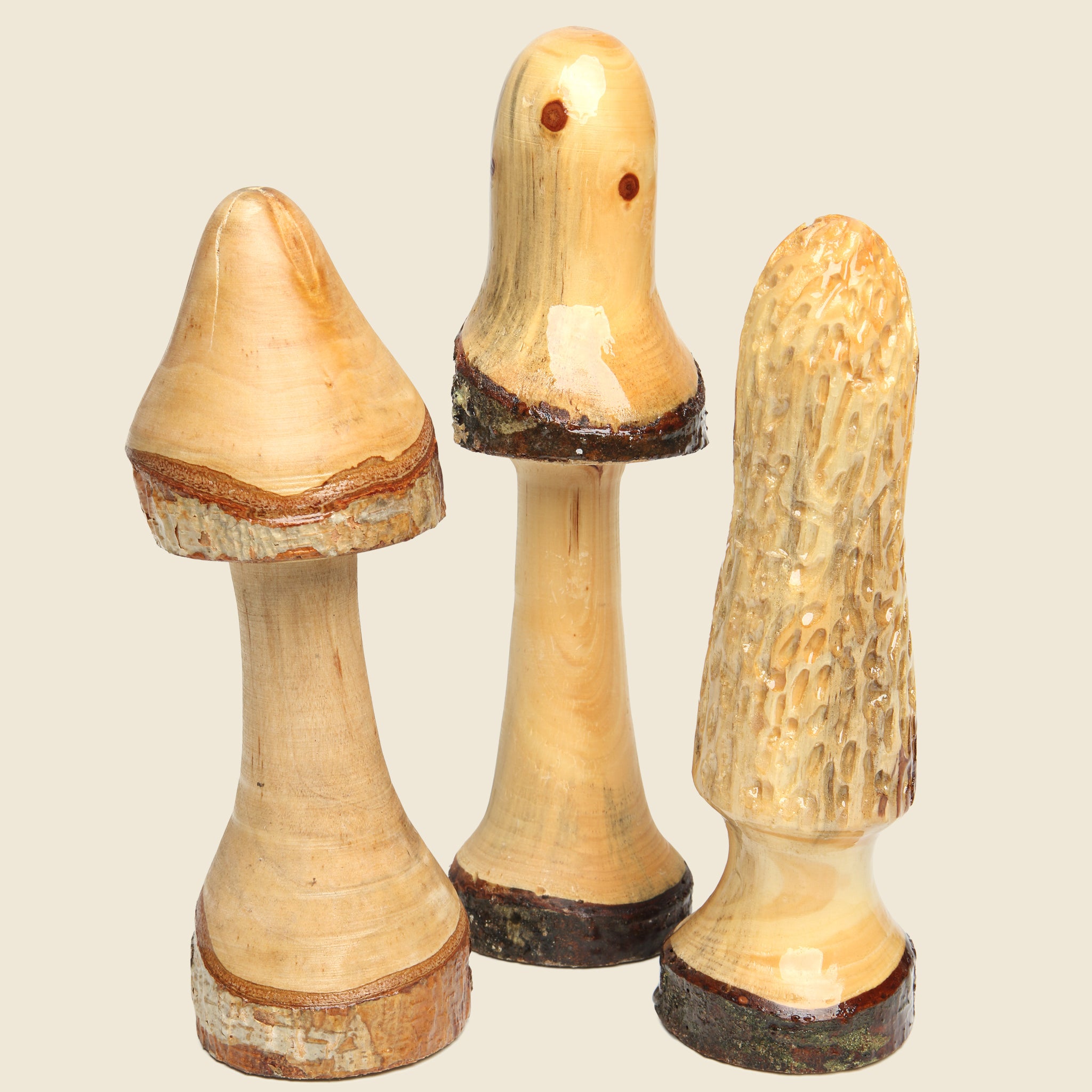 Wooden Folk Art Mushroom Set - Vintage - STAG Provisions - One & Done - Art