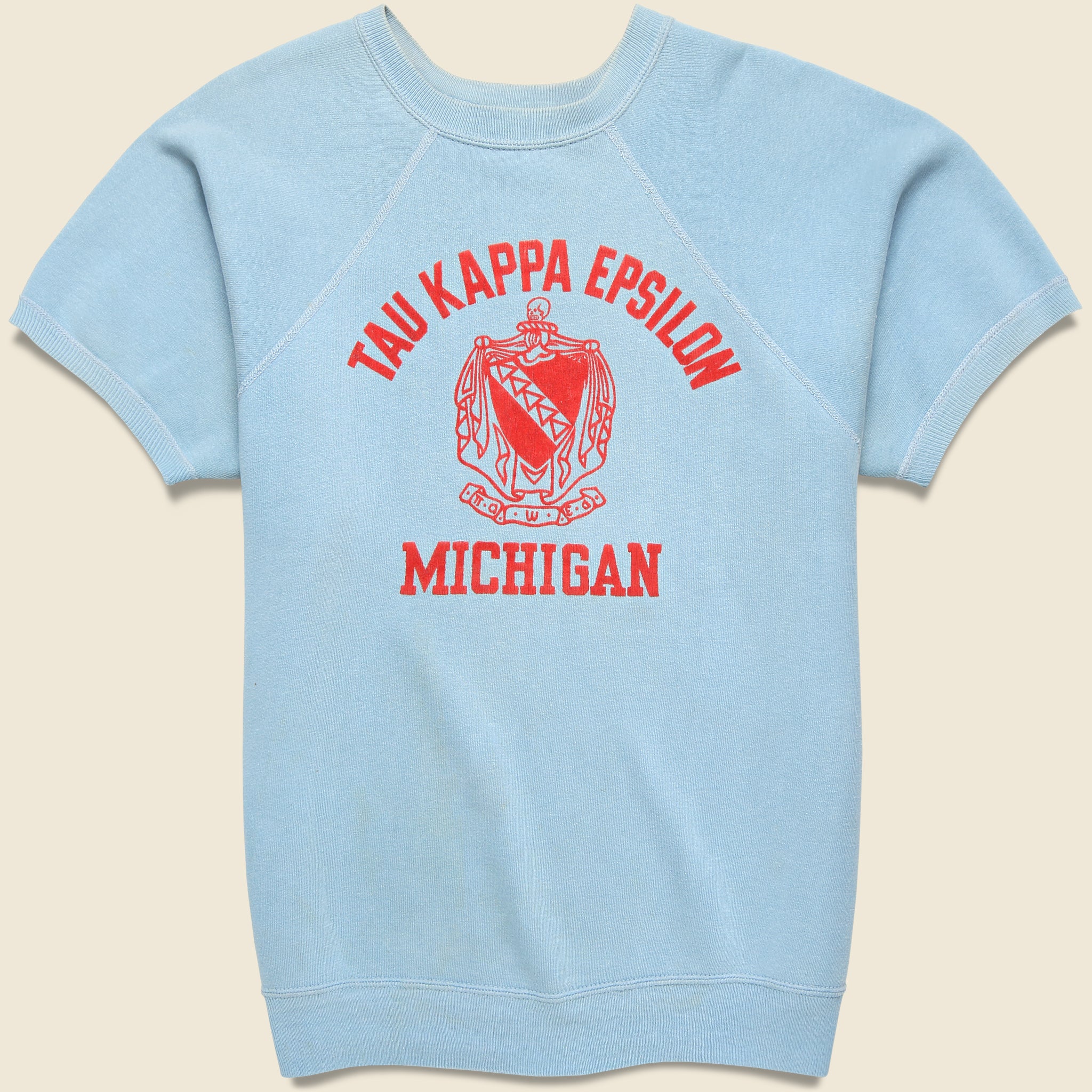 University of Michigan TKE Short-Sleeve Sweatshirt - Vintage - STAG Provisions - One & Done - Apparel