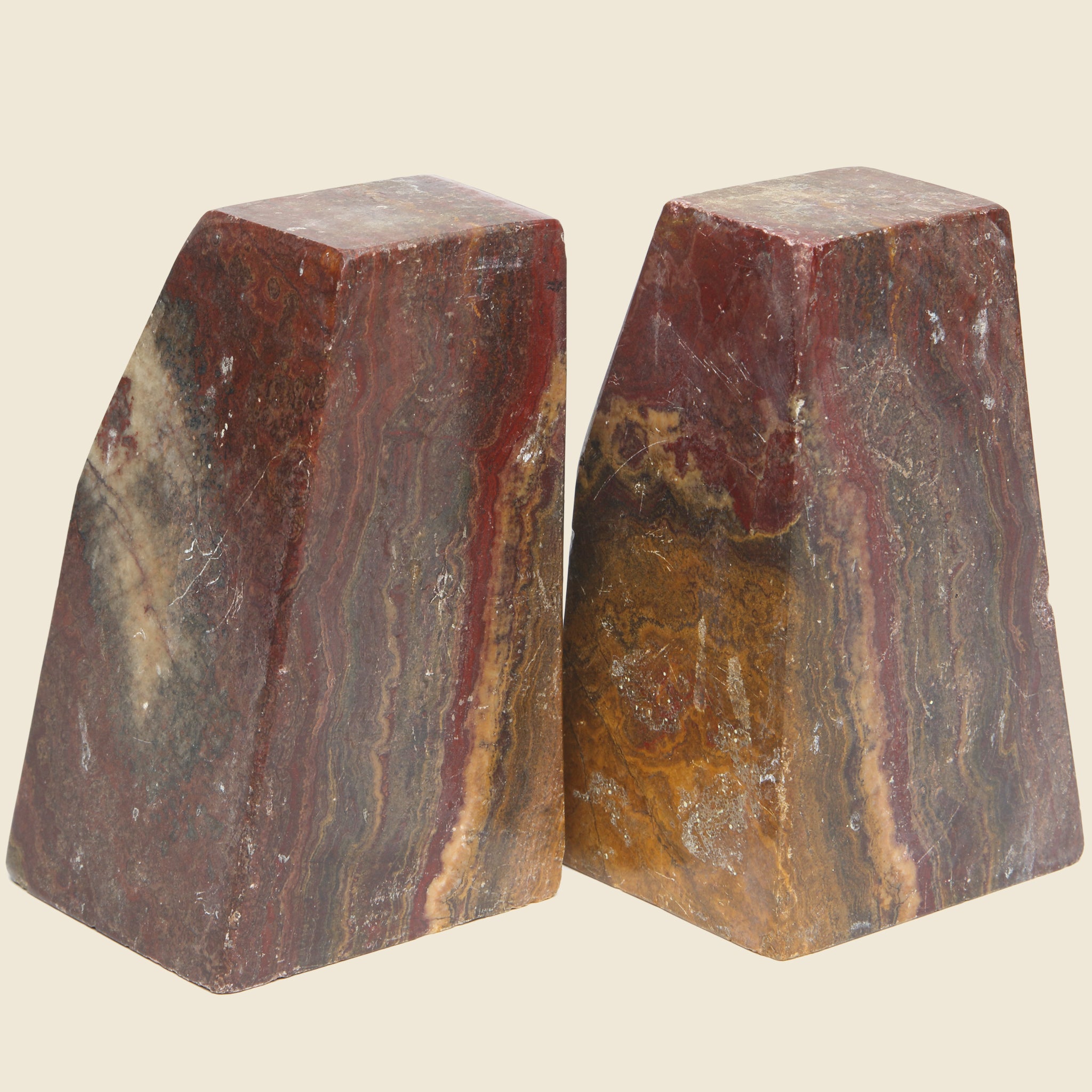 Red Jasper Bookends - Vintage - STAG Provisions - One & Done - Miscellaneous