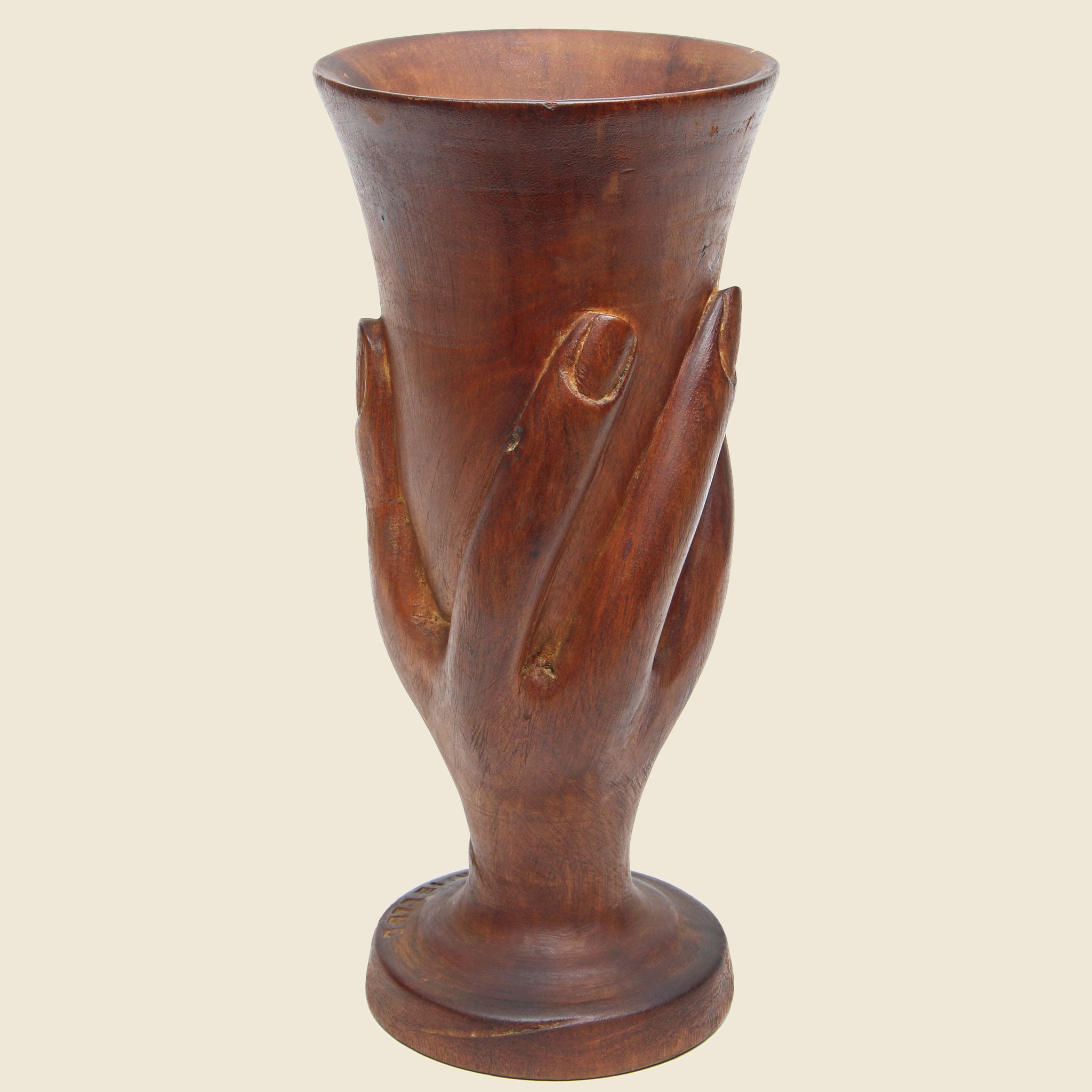 Folk Art Wooden Hand Cup - Vintage - STAG Provisions - One & Done - Miscellaneous