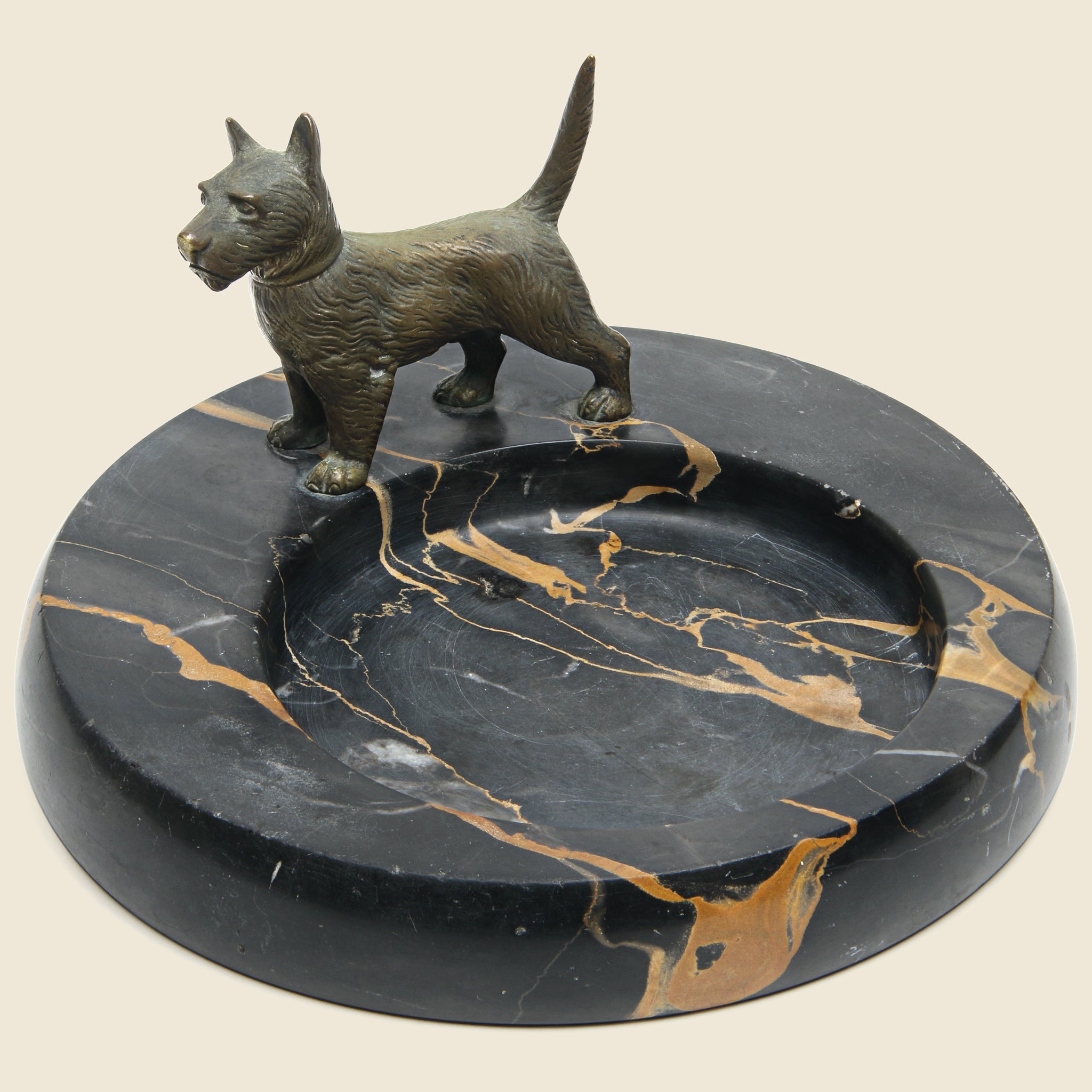 Vintage Marble Scottie Ashtray - Vintage - STAG Provisions - One & Done - Barware & Smoking