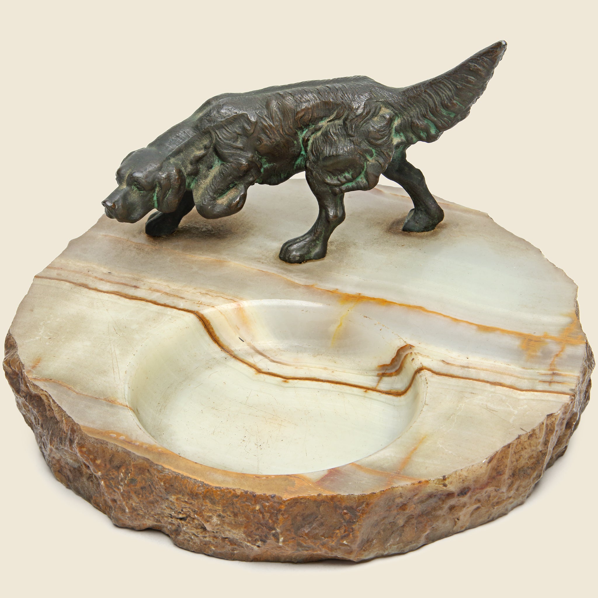 Vintage Agate Hunting Dog Ashtray - Vintage - STAG Provisions - One & Done - Barware & Smoking