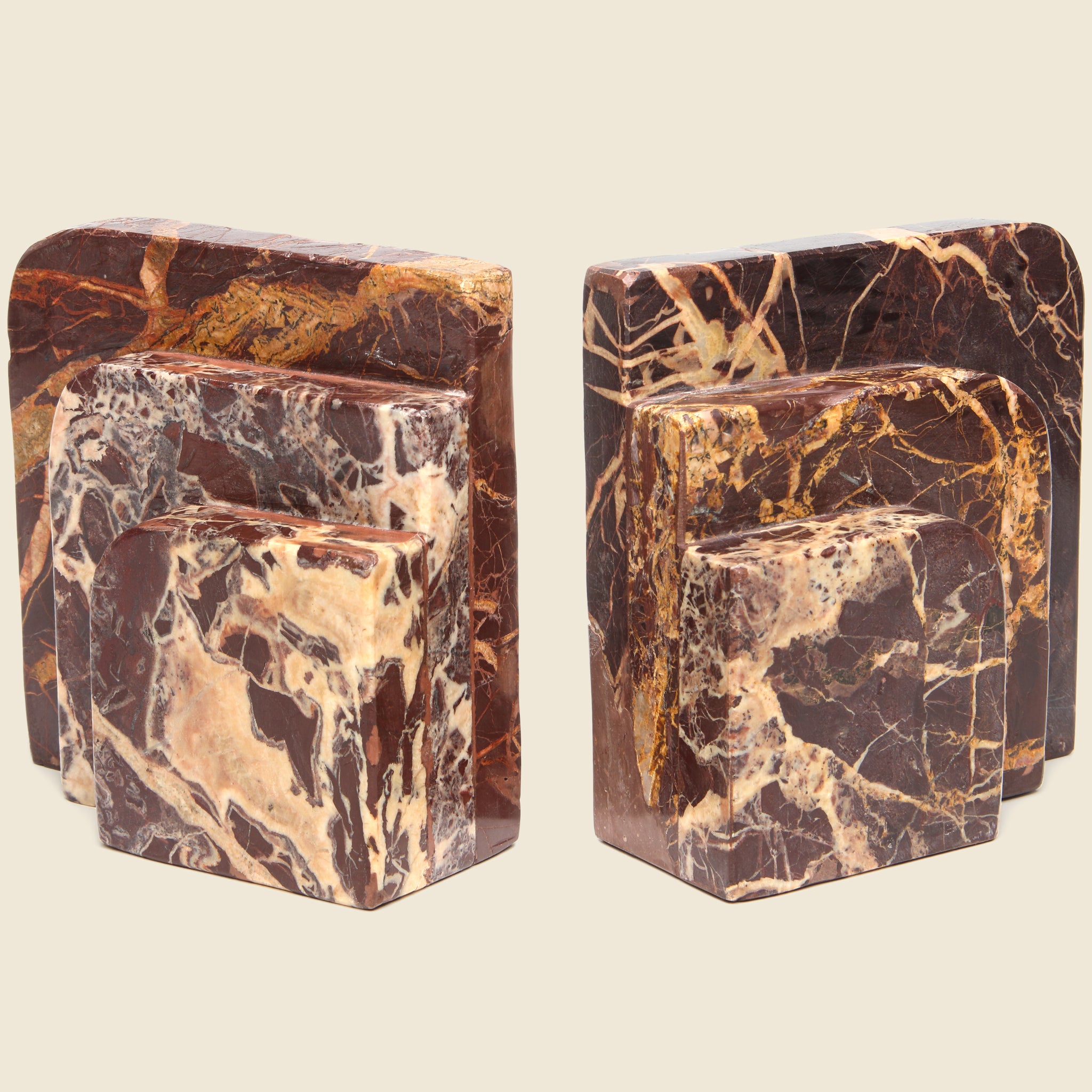 
                          Red Jasper Stacked Bookends
                        