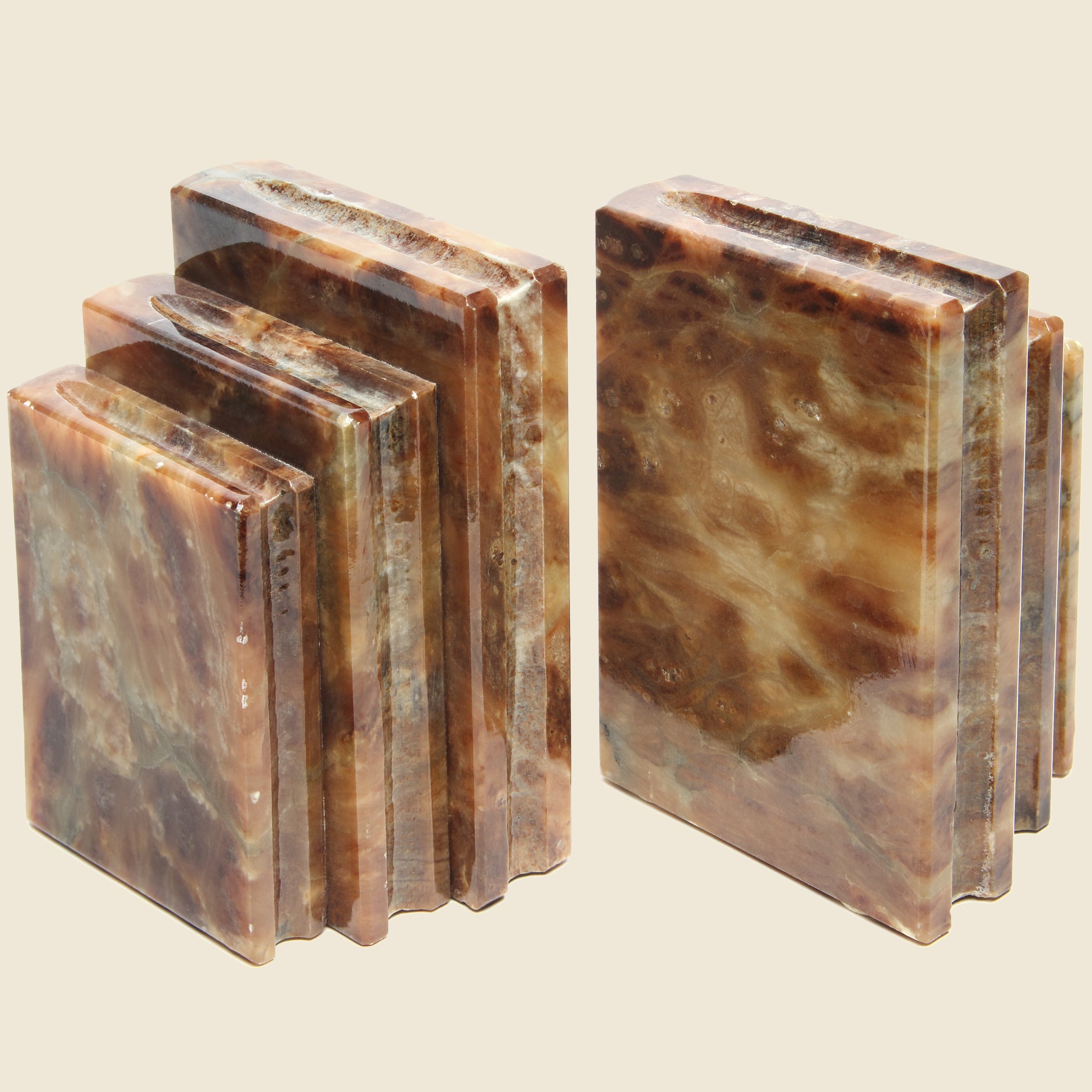 
                          Vintage Alabaster Bookends
                        