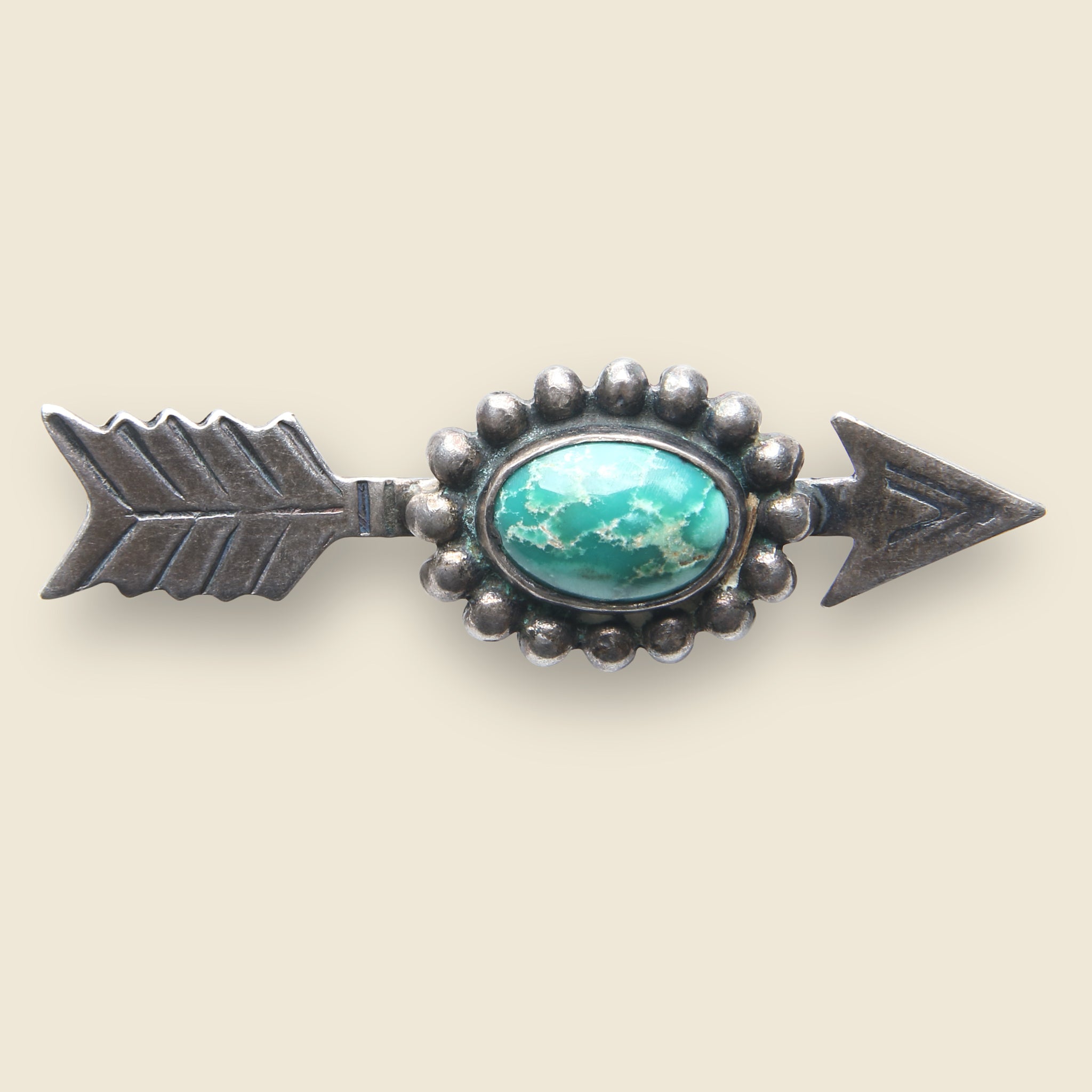 Silver & Turquoise Arrow Pin - Vintage - STAG Provisions - One & Done - Accessories & Jewelry