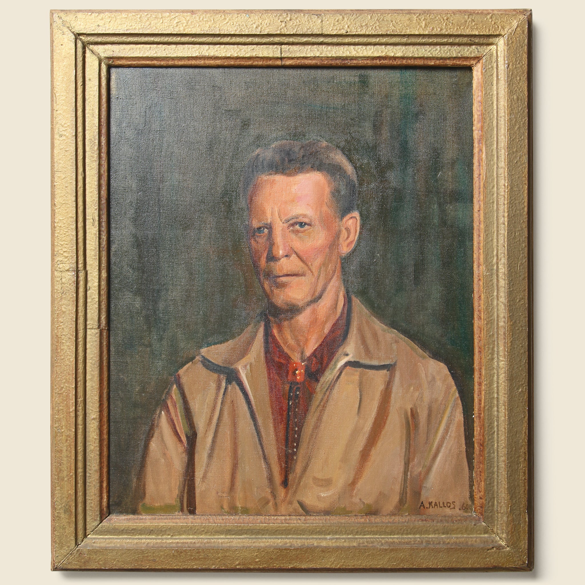 Mid-Century Portrait Man in Bolo - Vintage - STAG Provisions - One & Done - Art