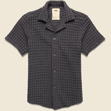 Waffle Terry Shirt - Nearly Black - OAS - STAG Provisions - Tops - S/S Knit