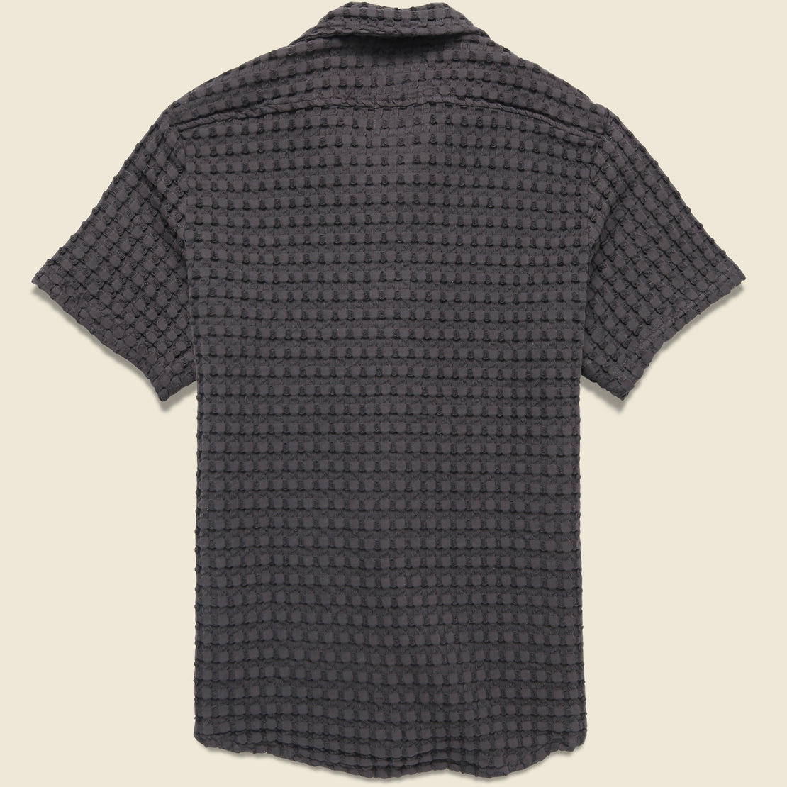 Waffle Terry Shirt - Nearly Black - OAS - STAG Provisions - Tops - S/S Knit