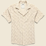 Atlas Crochet Terry Shirt - Cream - OAS - STAG Provisions - Tops - S/S Knit