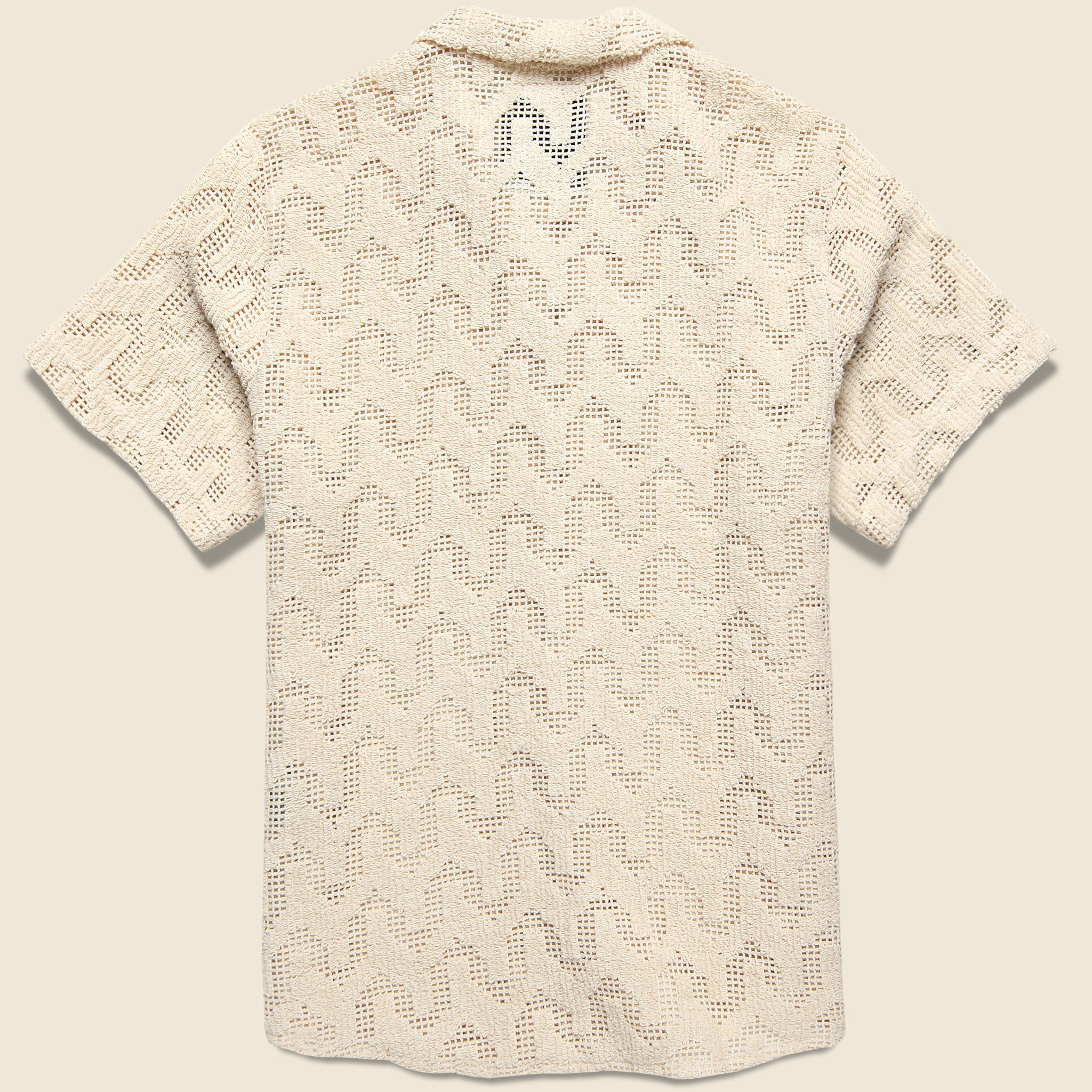 
                          Atlas Crochet Terry Shirt - Cream - OAS - STAG Provisions - Tops - S/S Knit
                        