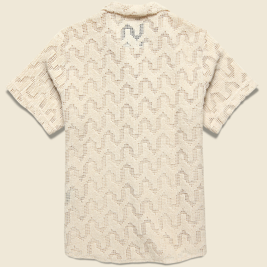 Atlas Crochet Terry Shirt - Cream - OAS - STAG Provisions - Tops - S/S Knit