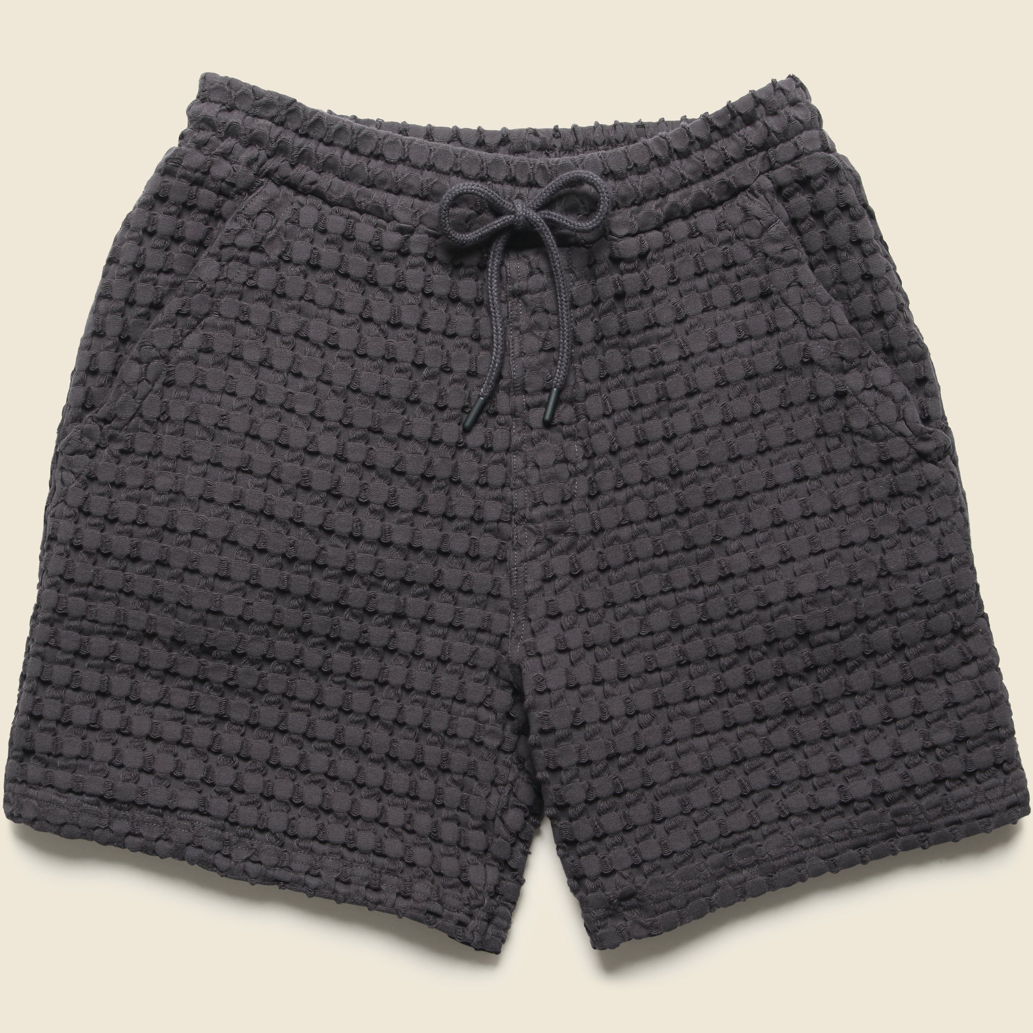 5.5" Porto Waffle Shorts - Black - OAS - STAG Provisions - Shorts - Lounge