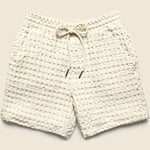 5.5" Porto Waffle Shorts - Ecru - OAS - STAG Provisions - Shorts - Lounge