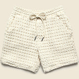 5.5" Porto Waffle Shorts - Ecru - OAS - STAG Provisions - Shorts - Lounge