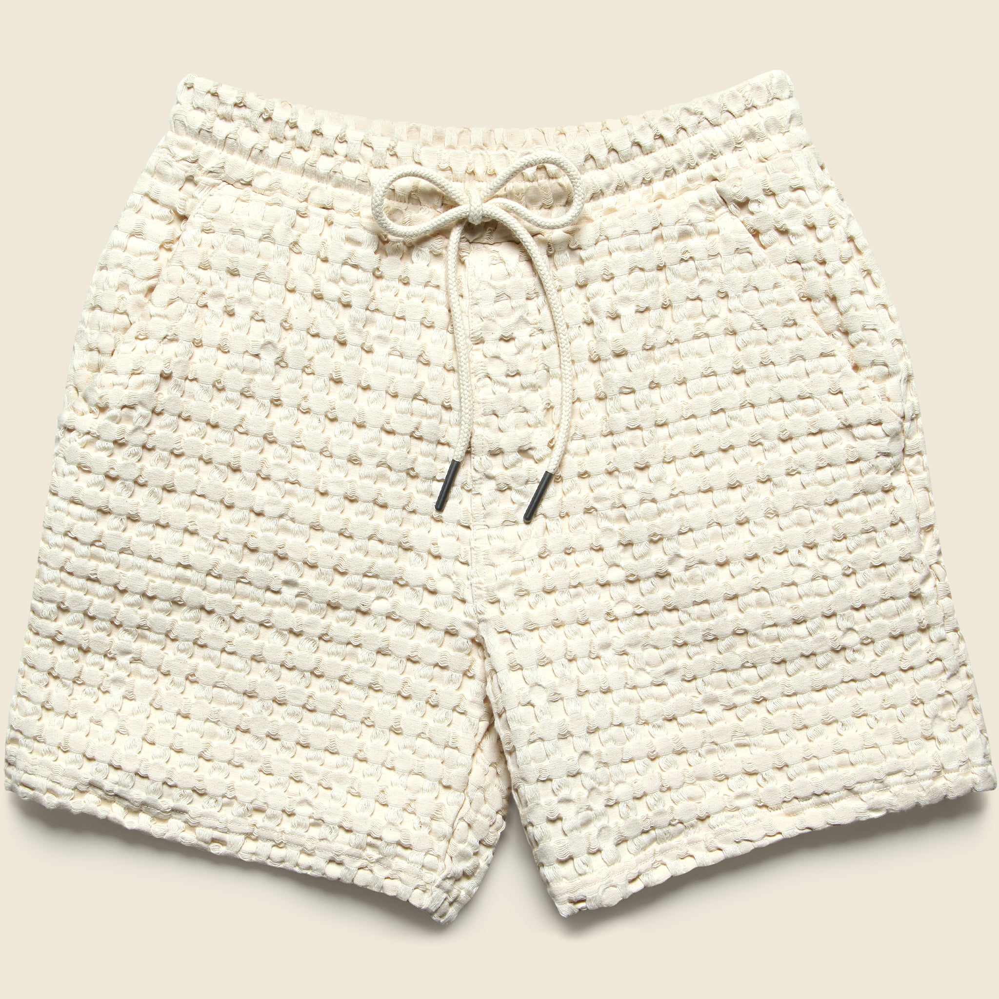 5.5" Porto Waffle Shorts - Ecru - OAS - STAG Provisions - Shorts - Lounge