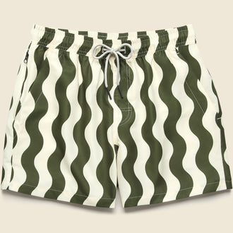 5" Swim Trunks - Forest Waver