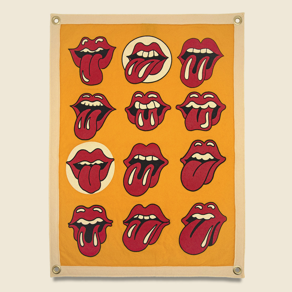 Oxford Pennant Rolling Stones Lips Banner