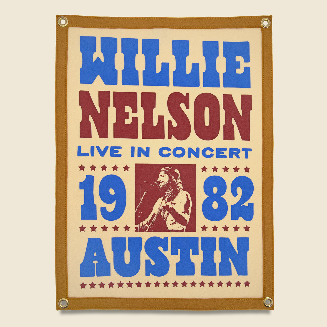 Oxford Pennant Willie Nelson Live in Austin Banner
