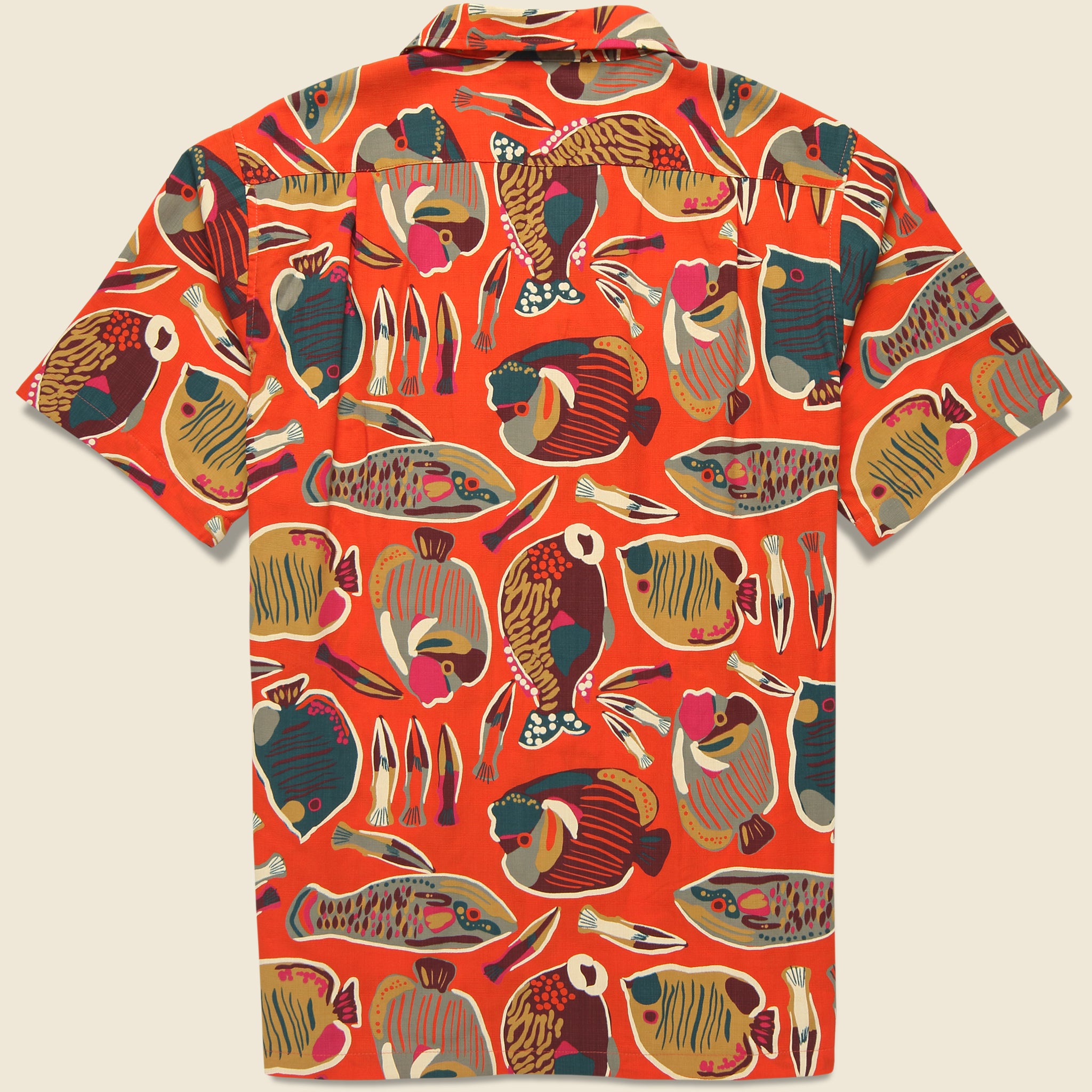 
                          Tidal Threads Camp Shirt - Wrasse Pollinator Orange
                        