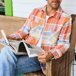 Whiting Overshirt - Bude Check Pastel - Wax London - STAG Provisions - Tops - L/S Woven - Plaid