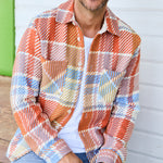 Whiting Overshirt - Bude Check Pastel - Wax London - STAG Provisions - Tops - L/S Woven - Plaid