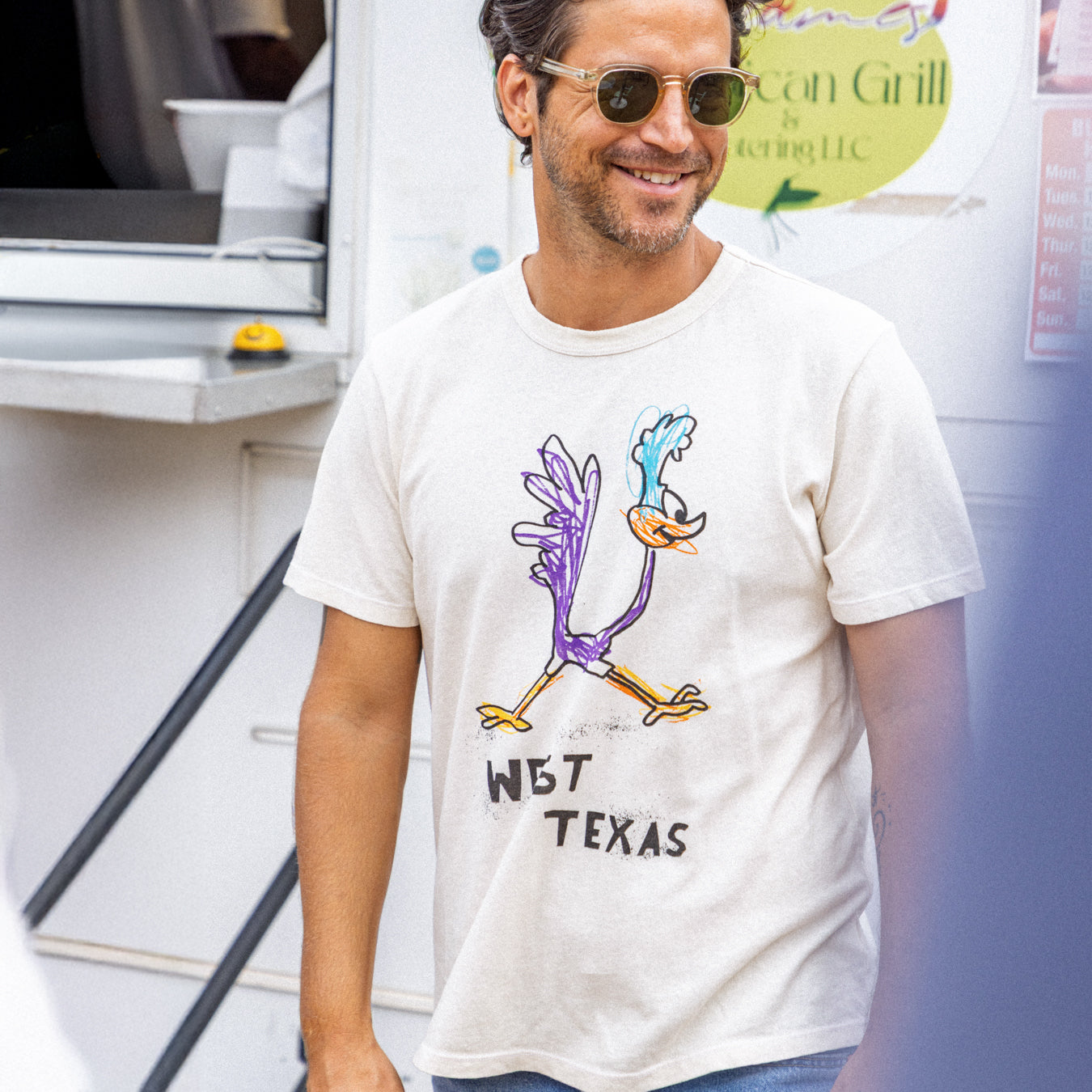 West Texas Roadrunner Tee - Vintage White - Imogene + Willie - STAG Provisions - Tops - S/S Tee - Graphic