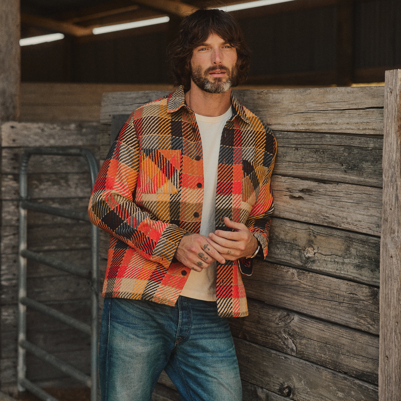 
                          Whiting Overshirt - Pike Check - Wax London - STAG Provisions - Tops - L/S Woven - Plaid
                        