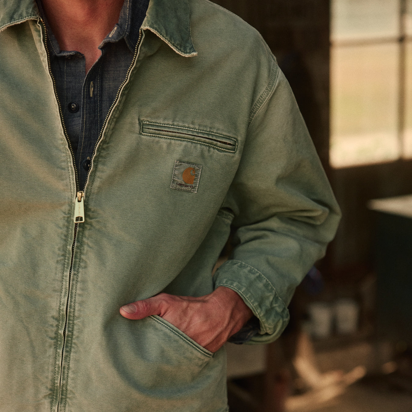 
                          OG Detroit Jacket - Shady Green - Carhartt WIP - STAG Provisions - Outerwear - Coat / Jacket
                        