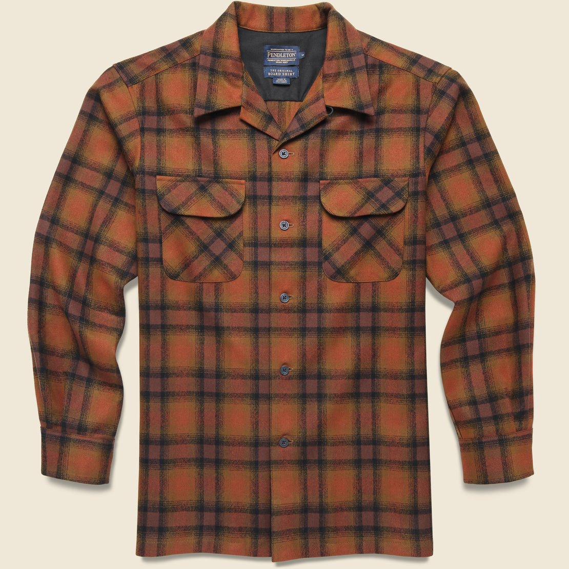 Pendleton The Original Board Shirt - Brown/Brick Ombre