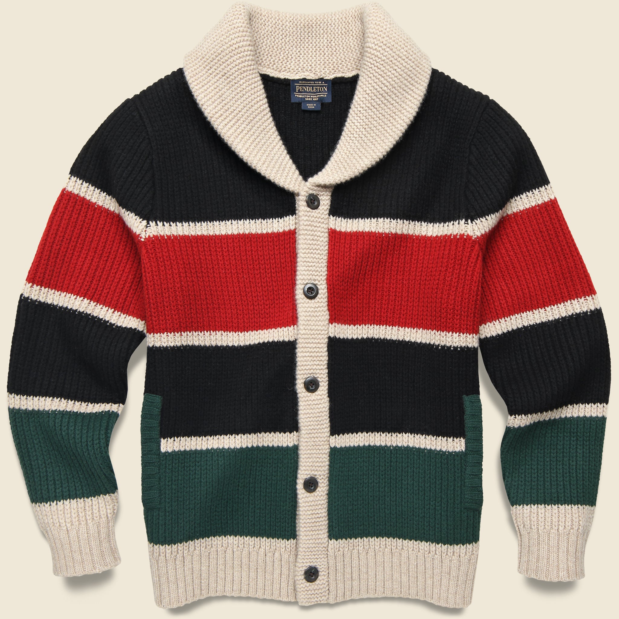 Ranger Stripe Lambswool Cardigan - Ranger Stripe - Pendleton - STAG Provisions - Tops - Sweater