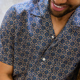 Conte Camp Shirt - Blue - Portuguese Flannel - STAG Provisions - Tops - S/S Woven - Other Pattern