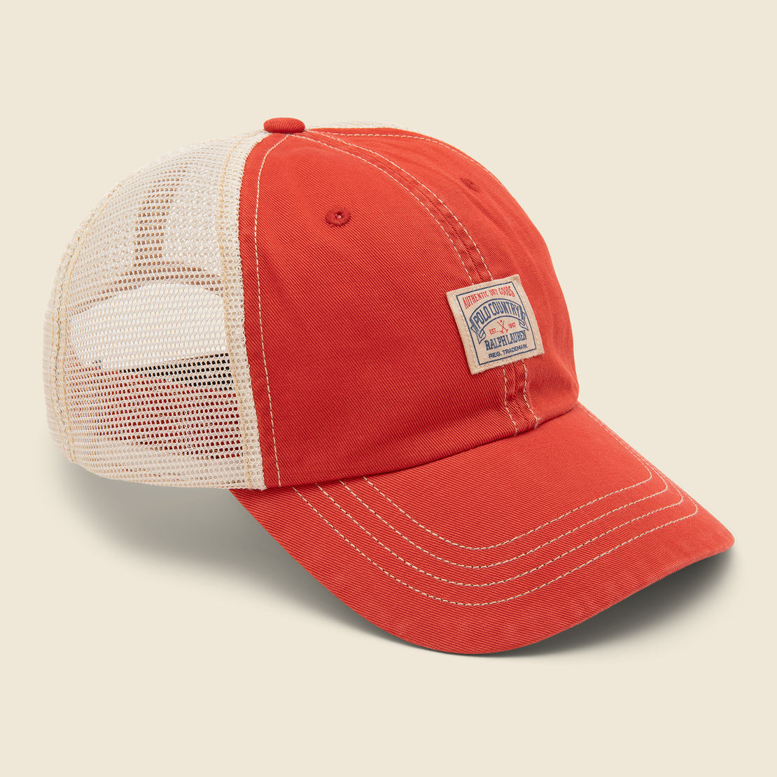 Polo Ralph Lauren Cotton Twill Canvas Trucker Hat - Sportsman Orange