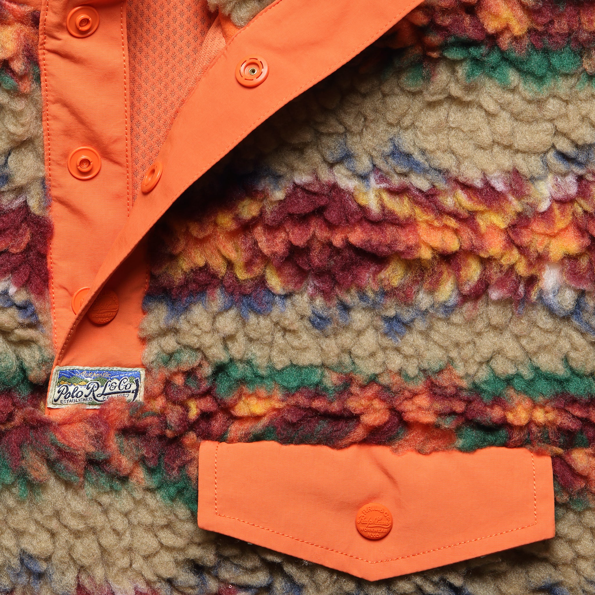 Fairisle Jacquard Snap-Mock Pullover - Red Rock - Polo Ralph Lauren - STAG Provisions - Outerwear - Coat / Jacket