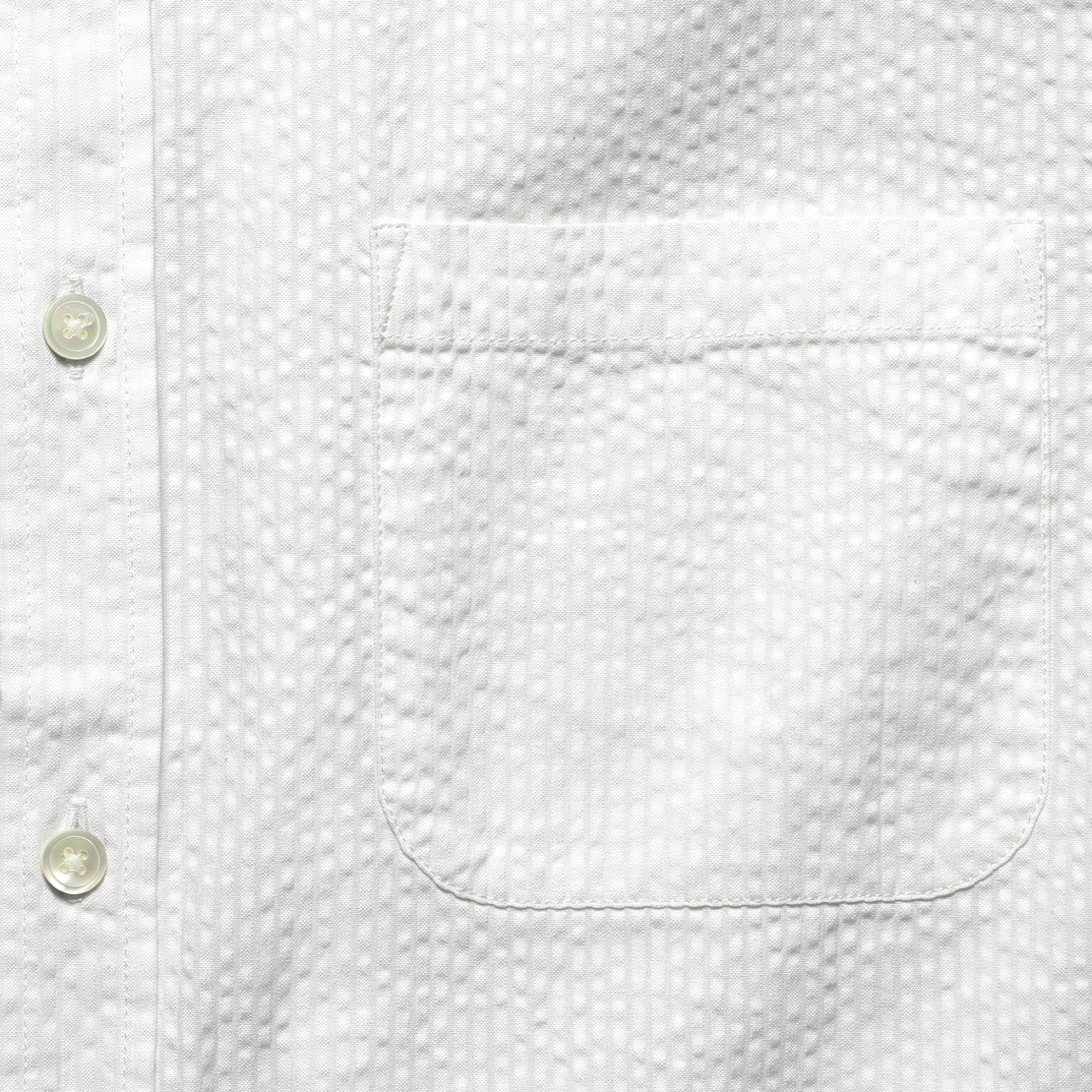 Atlantico Seersucker Shirt - White - Portuguese Flannel - STAG Provisions - Tops - S/S Woven - Seersucker