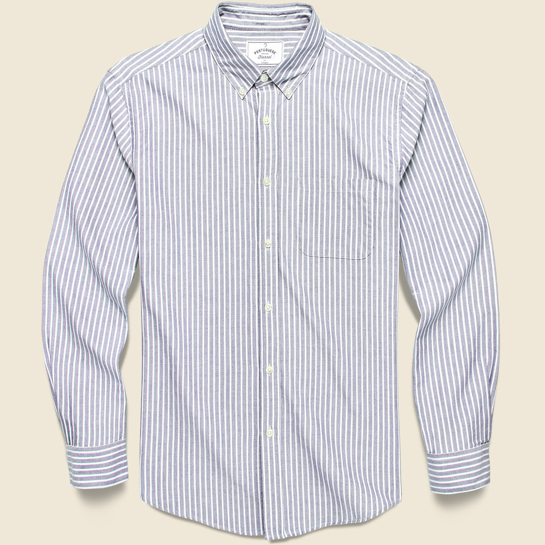 Portuguese Flannel Belavista Oxford Shirt - Blue Stripe