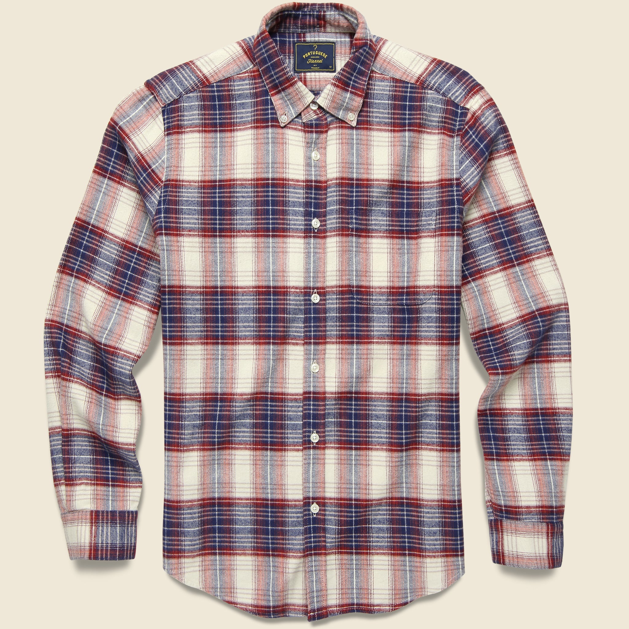 Liber Shirt - Off White/Blue - Portuguese Flannel - STAG Provisions - Tops - L/S Woven - Solid