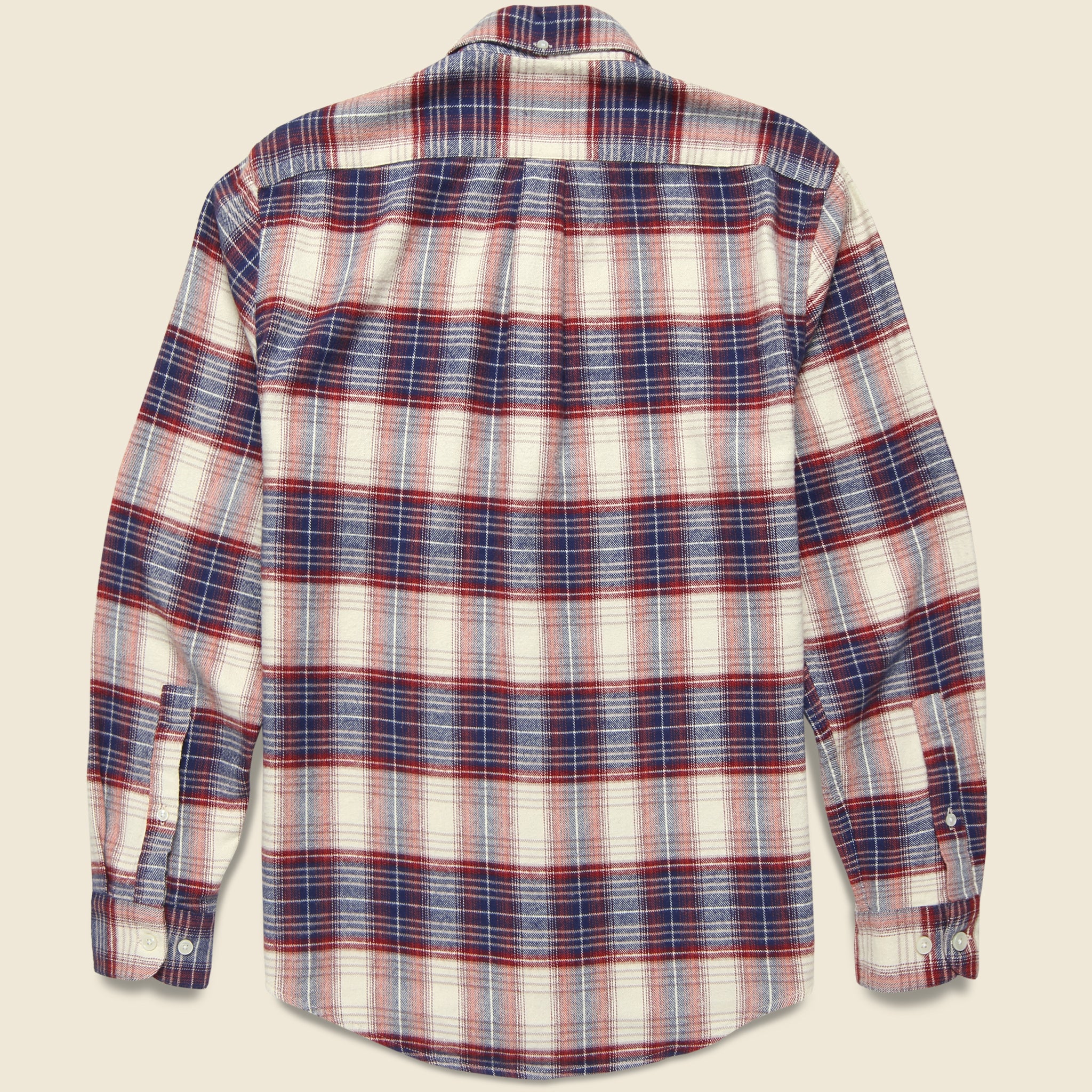 
                          Liber Shirt - Off White/Blue - Portuguese Flannel - STAG Provisions - Tops - L/S Woven - Solid
                        