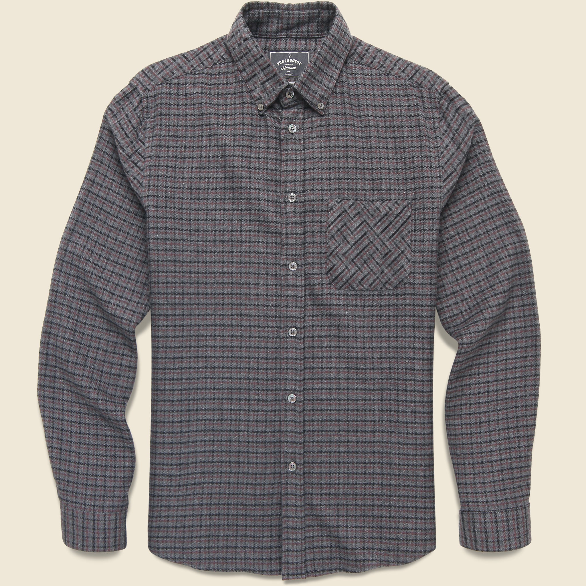 Port Shirt - Charcoal - Portuguese Flannel - STAG Provisions - Tops - L/S Woven - Plaid