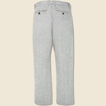 Herringbone Pleated Trouser - Grey - Portuguese Flannel - STAG Provisions - Pants - Twill