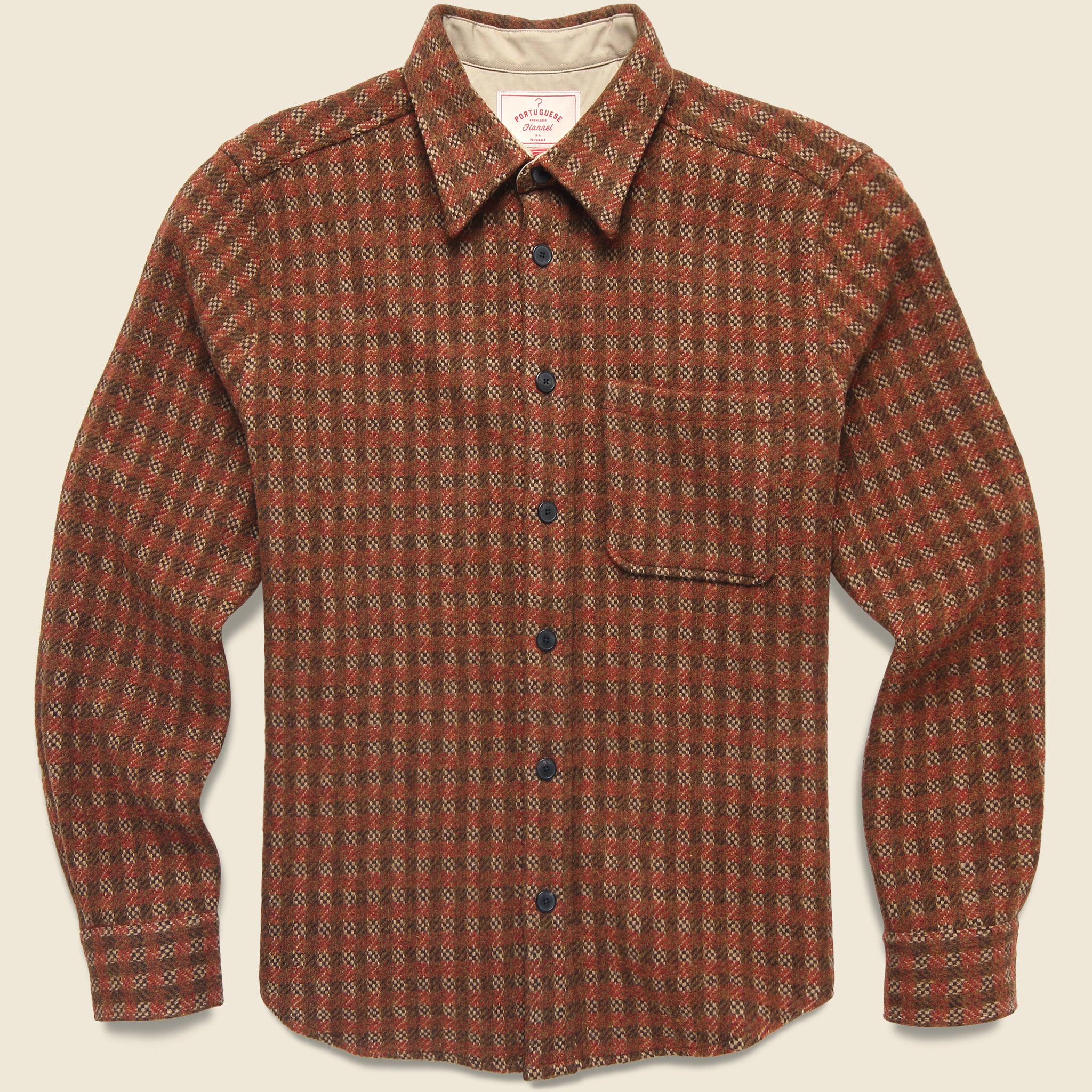 Merino Tweed Overshirt - Brown