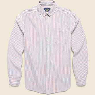 Belavista Oxford Shirt - Bordeaux Stripe