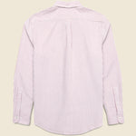 Brushed Stripe Oxford - Bordeaux - Portuguese Flannel - STAG Provisions - Tops - L/S Woven - Stripe