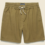 Atlantico Seersucker Shorts - Olive - Portuguese Flannel - STAG Provisions - Shorts - Lounge