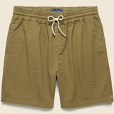 6" Seersucker Shorts - Olive - Portuguese Flannel - STAG Provisions - Shorts - Lounge