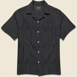 Eyelet Camp Shirt - Black - Portuguese Flannel - STAG Provisions - Tops - S/S Woven - Other Pattern